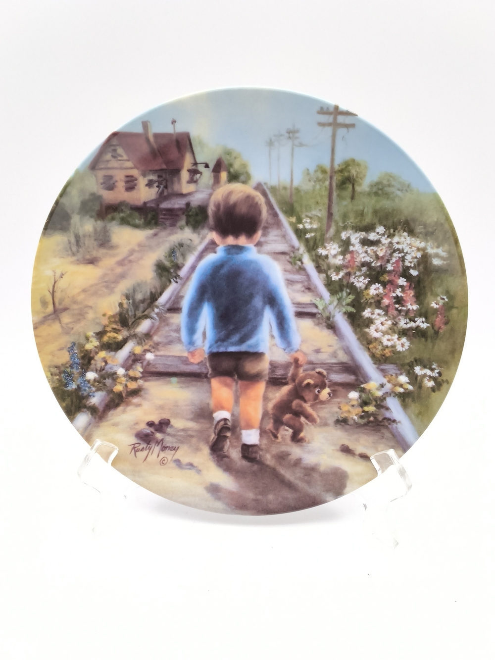 1982 Home by Lunch Collector Plate - Rusty Money, R.J. Ernst with Certificate